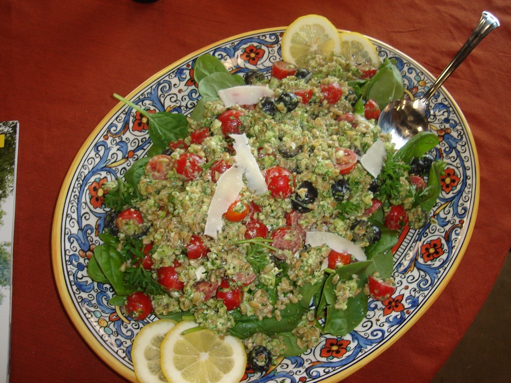 Cooking With Elise Farro and Cherry Tomato Salad with Goat Cheese and