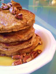 Sweet Potato Pancakes with Spiced Pecans