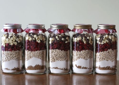 Festive Oatmeal Cranberry Cookie Jars