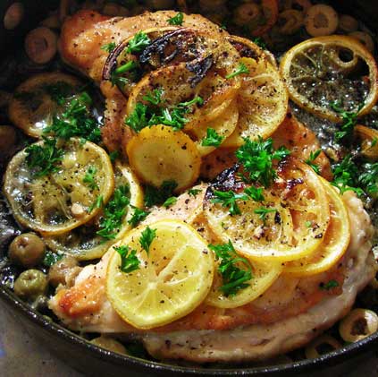 Mediterrenean Chicken with Olives and Capers