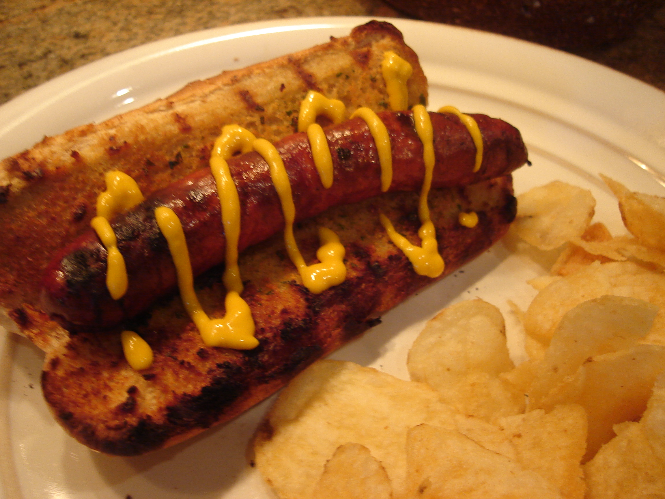 Chourico Franks with Grilled Buns