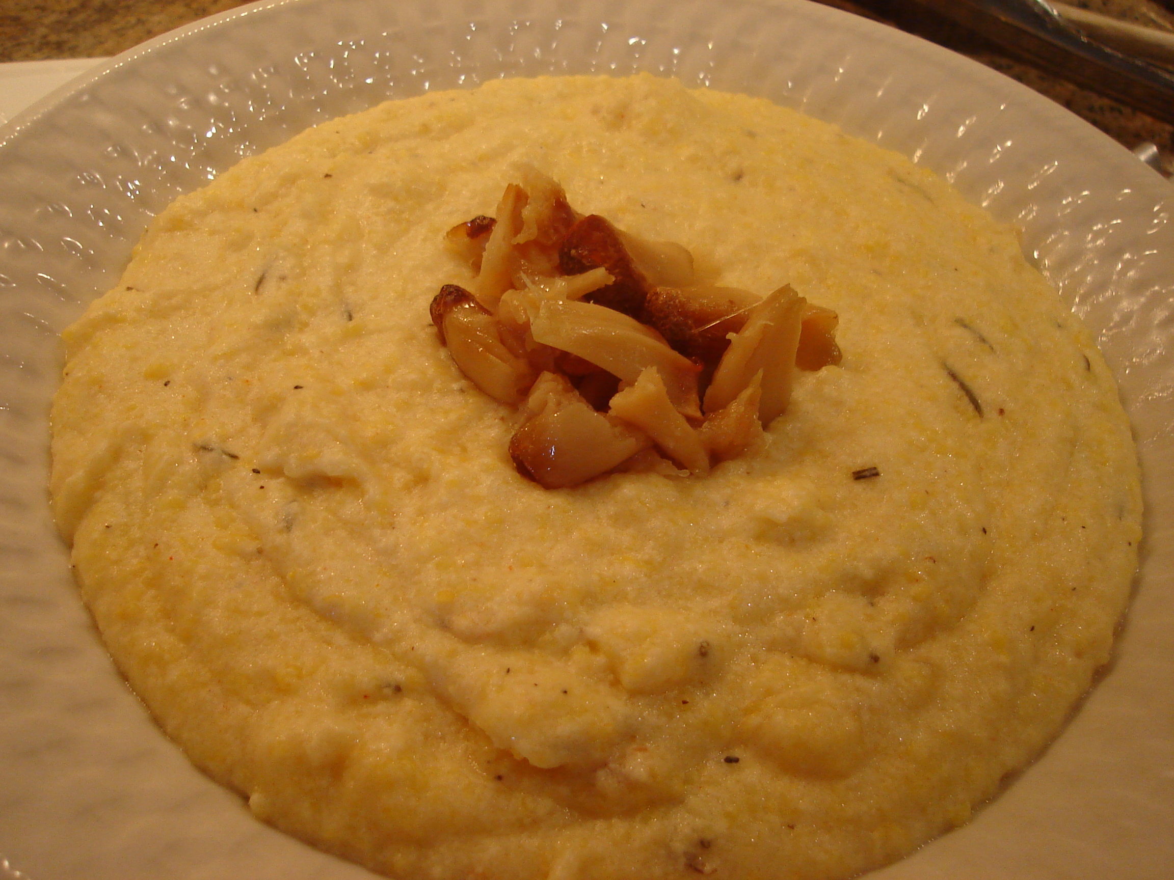 Creamy Polenta with Roasted Garlic and Rosemary